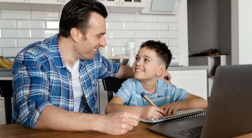 Man with child