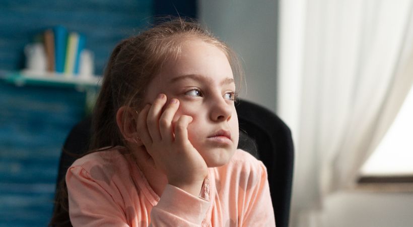 Child affected by sleep deprivation