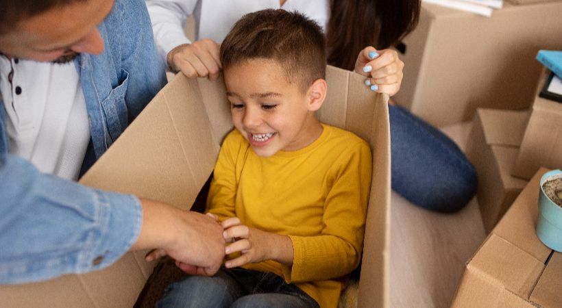 A child receiving support 
